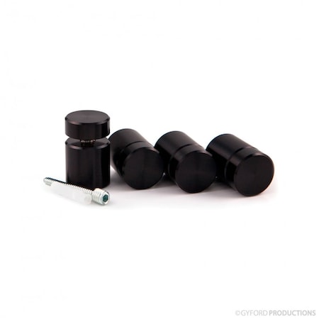 Gyford Décor Round Standoffs, Aluminum Black Anodized SOK-9-100BL